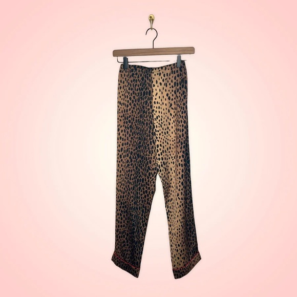 Nwt Good American leopard print satin pj set (Sz 0) - Picture 4 of 7